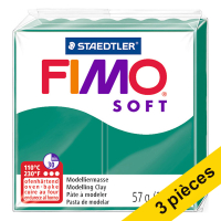 Offre : 3x Fimo soft pâte à modeler 57g - 56 émeraude