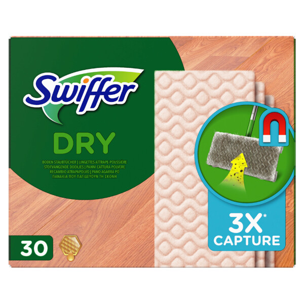 Swiffer Sweeper Dry lingettes pour sols parquet recharge (30 lingettes)  SSW00563 - 1