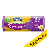 Offre : 12x Swirl sac-poubelle à lien coulissant parfumé 10 litres (14 pièces)