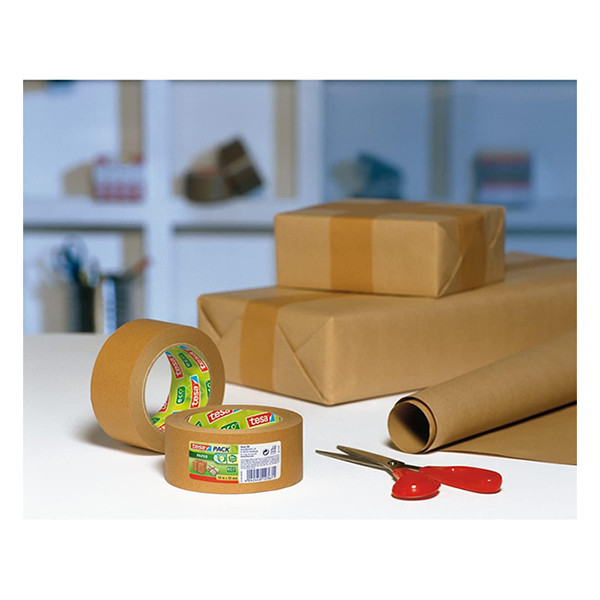 Tesa Eco Forte Adhérence ruban d'emballage papier marron 50 mm x 50 m (1 rouleau) 57180-00000-04 202373 - 3