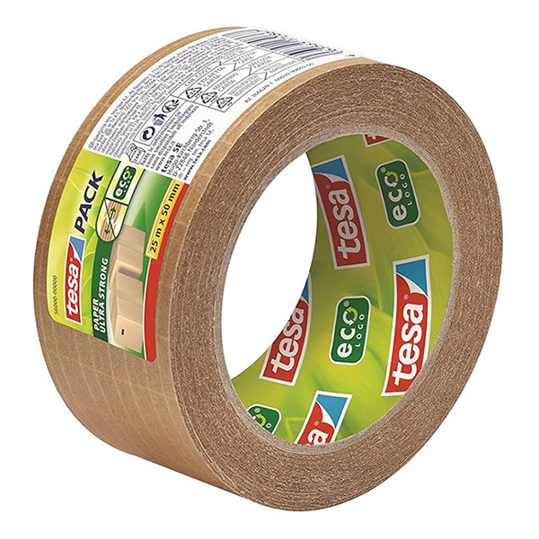 Tesa Eco Ultra Strong ruban d'emballage papier 50 mm x 25 m (1 rouleau) - marron 56000-00000-00 203382 - 3