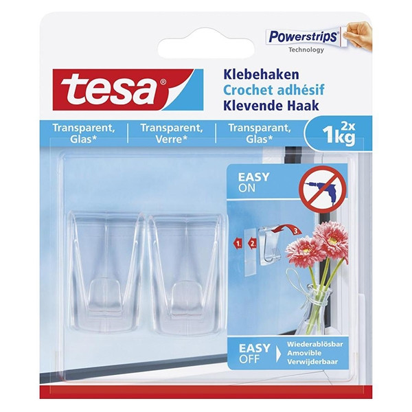 Tesa crochets adhésifs 1 kg (2 pièces) - transparent 77735-00000-01 202327 - 1