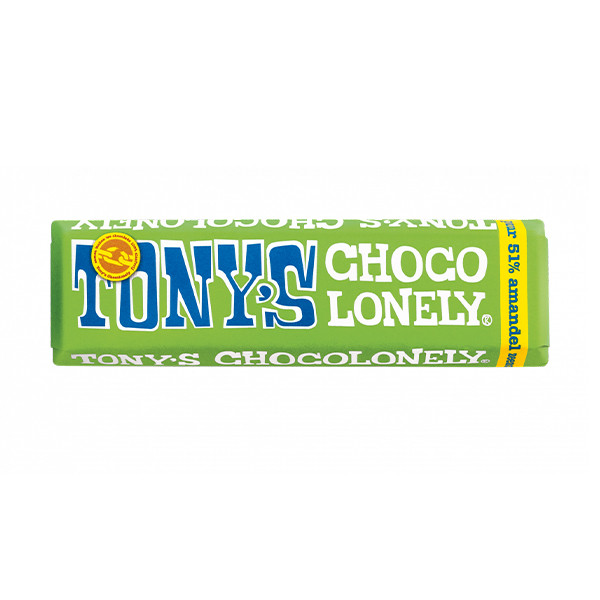 Tony's Chocolonely barre de chocolat amandes sel de mer 47 grammes 17480 423257 - 1