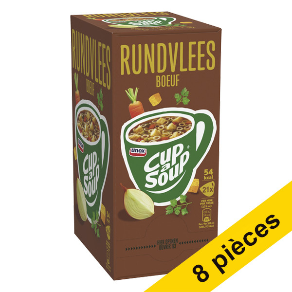 Unox Offre : 8x Cup-a-Soup bœuf 175 ml (21 pièces)  404352 - 1