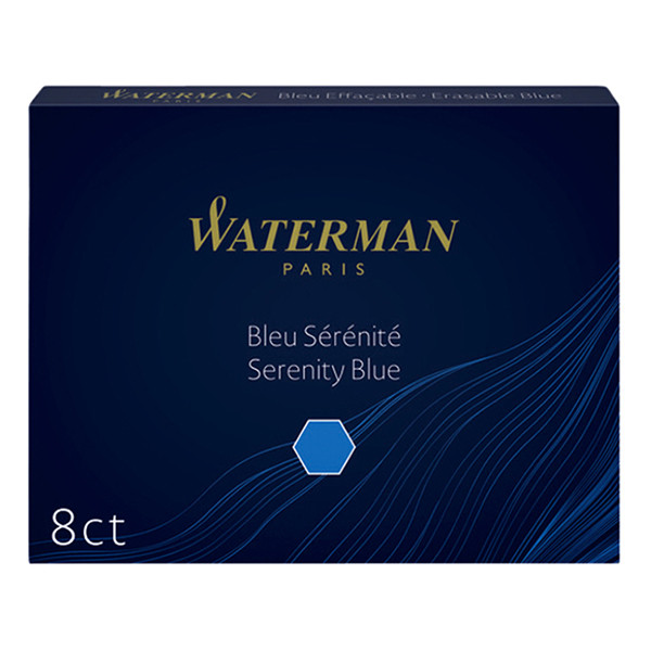 Waterman Allure cartouches d'encre longues (8 pièces) - bleu calme S0110860 234792 - 1