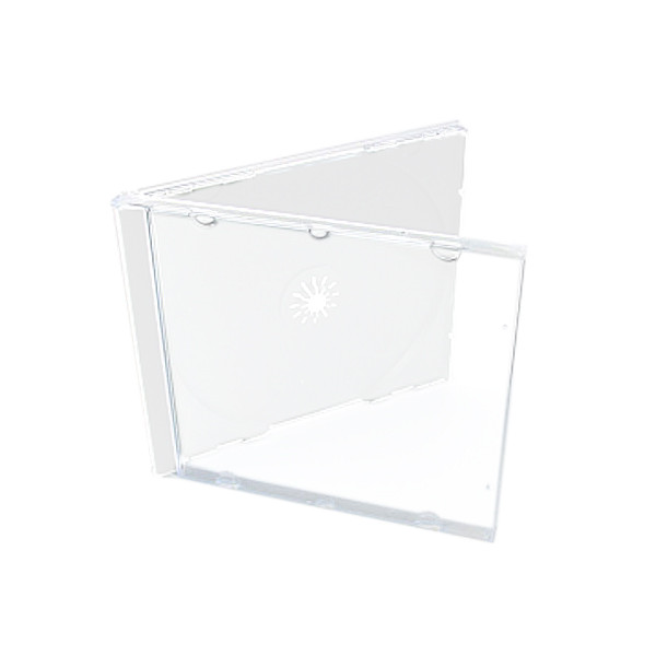 White label Boîtiers CD avec couvercle transparent (100 pièces)  050062 - 1