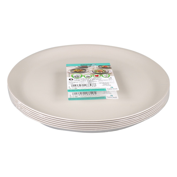 White label Goldplast assiette réutilisable 27,5 cm (6 pièces) 425078 402749 - 2