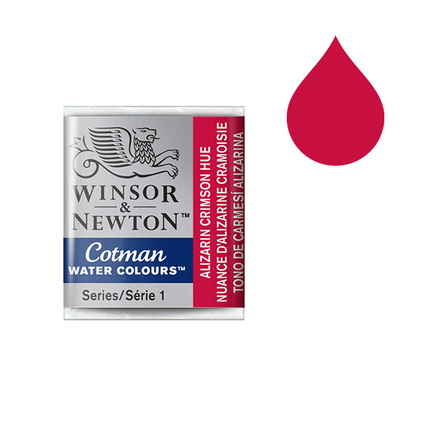 Winsor & Newton Cotman aquarelle (demi-godet) - 003 nuance d'alizarine cramoisie 301003 410466 - 1