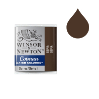 Winsor & Newton Cotman aquarelle (demi-godet) - 609 sépia 301609 410500