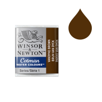 Winsor & Newton Cotman aquarelle (demi-godet) - 676 brun Van Dyck 301676 410503