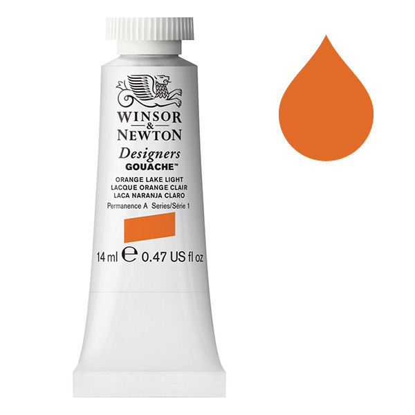 Winsor & Newton Designers gouache 453 (14 ml) - laque orange claire 0605453 410633 - 1