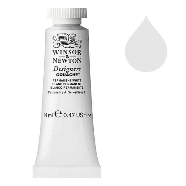 Winsor & Newton Designers gouache 512 (14 ml) - blanc permanent 0605512 410628 - 1