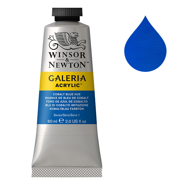 Winsor & Newton Galeria peinture acrylique (60 ml) - 179 nuance bleu de cobalt 2120179 410011 - 1