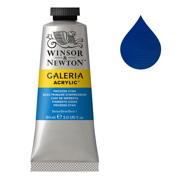 Winsor & Newton Galeria peinture acrylique (60 ml) - 535 bleu cyan primaire 2120535 410042 - 1