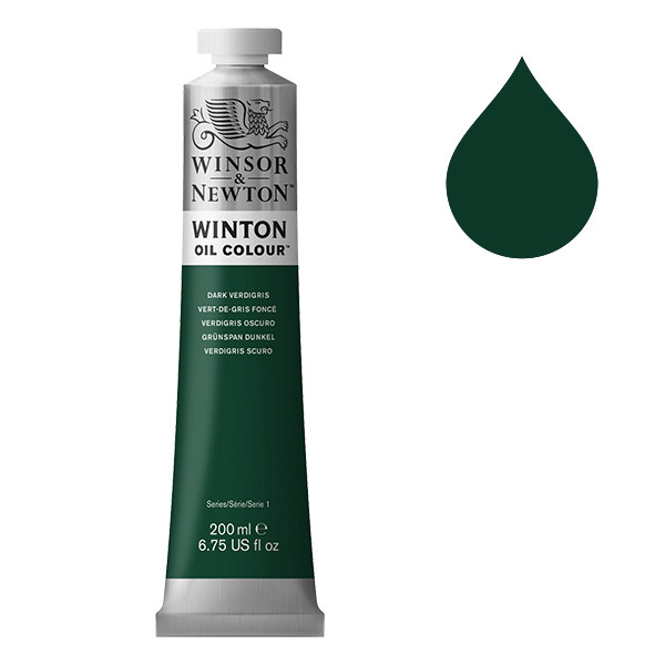 Winsor & Newton Winton peinture à l'huile (200 ml) - 405 vert-de-gris foncé 1437405 410356 - 1