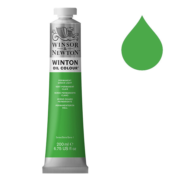 Winsor & Newton Winton peinture à l'huile (200 ml) - 483 vert permanent clair 1437483 410334 - 1