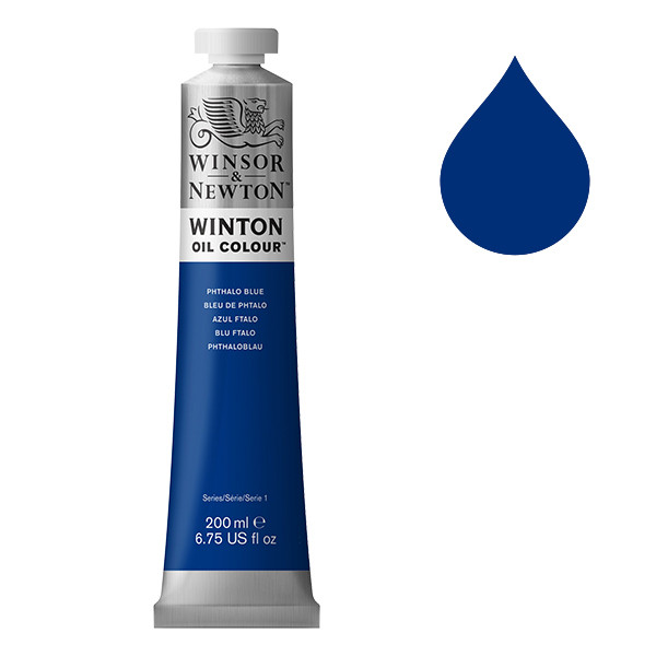 Winsor & Newton Winton peinture à l'huile (200 ml) - 516 bleu de phtalo 1437516 410336 - 1