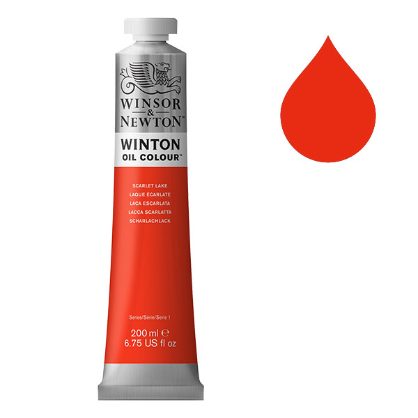 Winsor & Newton Winton peinture à l'huile (200 ml) - 603 laque écarlate 1437603 410341 - 1