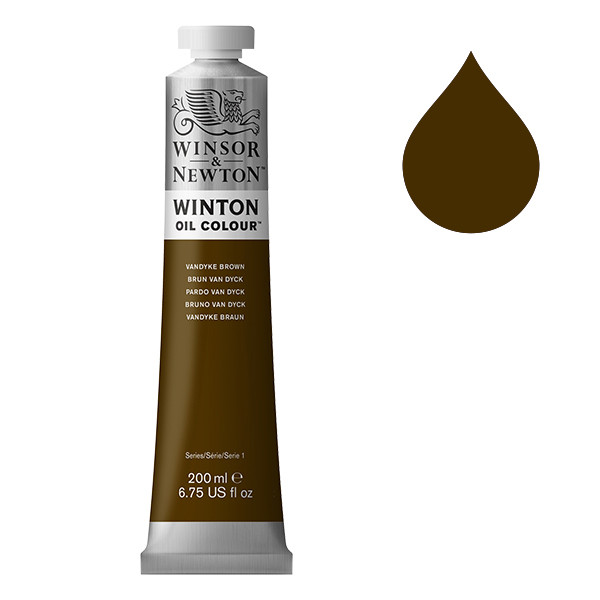 Winsor & Newton Winton peinture à l'huile (200 ml) - 676 brun Van Dyck 1437676 410345 - 1