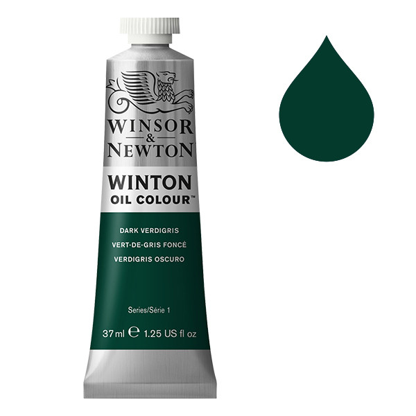 Winsor & Newton Winton peinture à l'huile (37 ml) - 405 vert-de-gris foncé 1414405 410302 - 1