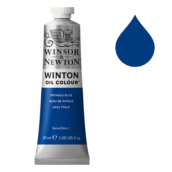 Winsor & Newton Winton peinture à l'huile (37 ml) - 516 bleu de phtalo 1414516 410282 - 1