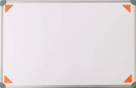 Tableau blanc avec autocollants de numérisation